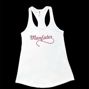 Hall & Oates Maneater Concert Tank Top | White Racerback Tank | Medium